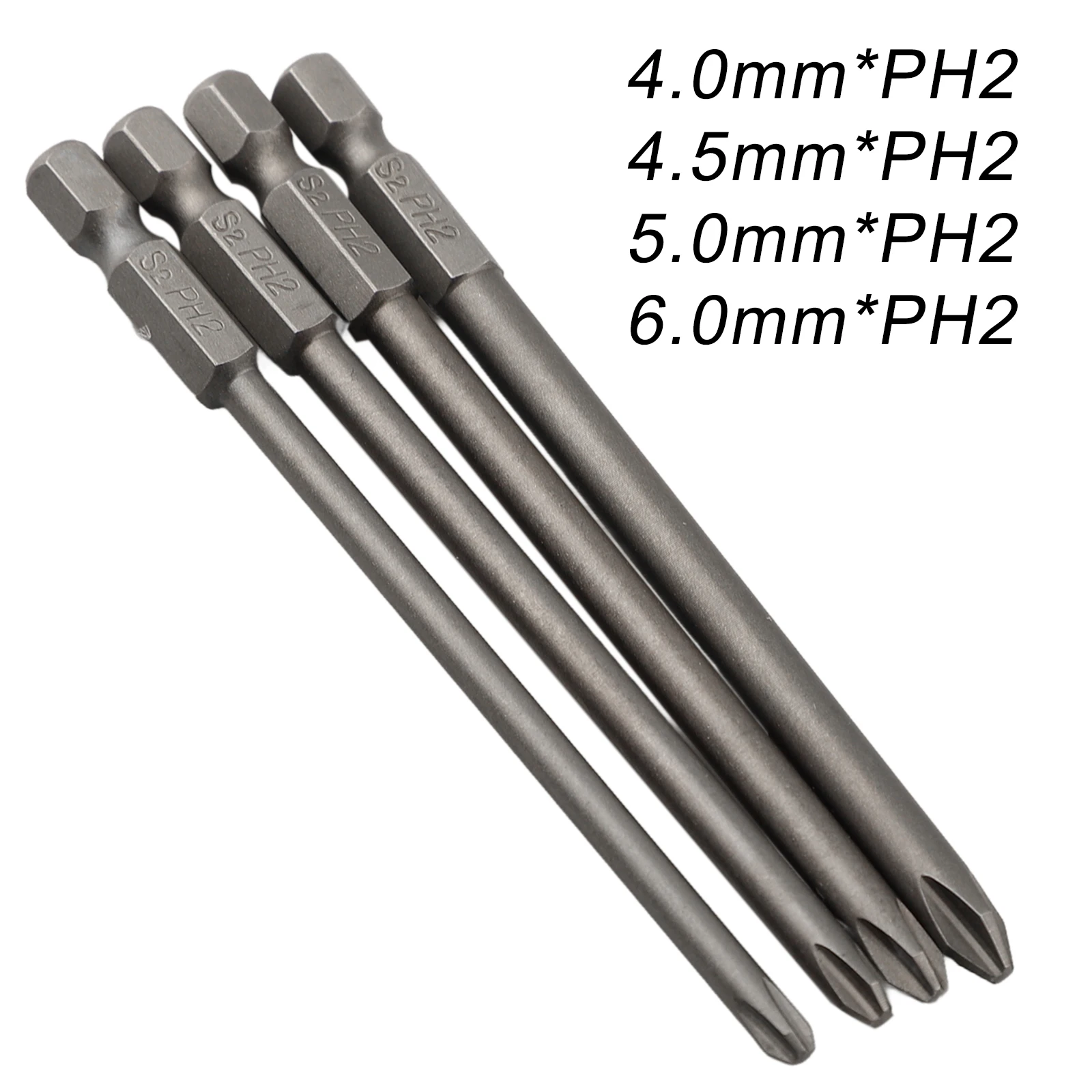 Alloy Steel Screwdriver Bits 1/4 Hex Shank Bits Alloy Steel Exquisite Workmanship DIY Projects 1/4-Inch Hex Shank