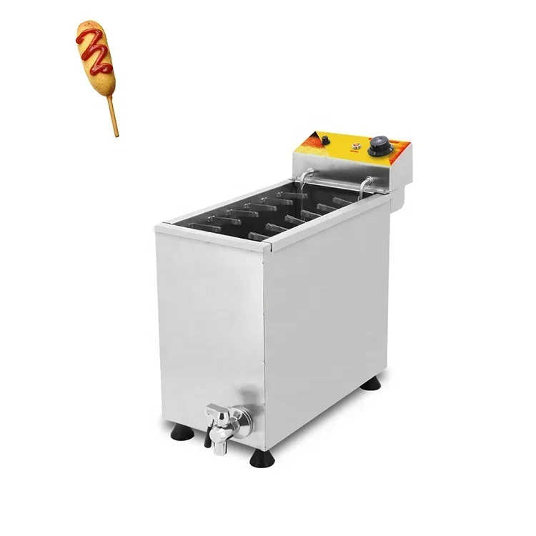 

Commercial Cheese Hotdog Fryer Korean Mozzarella Deep Frying Machine Electric Corndog Fryer