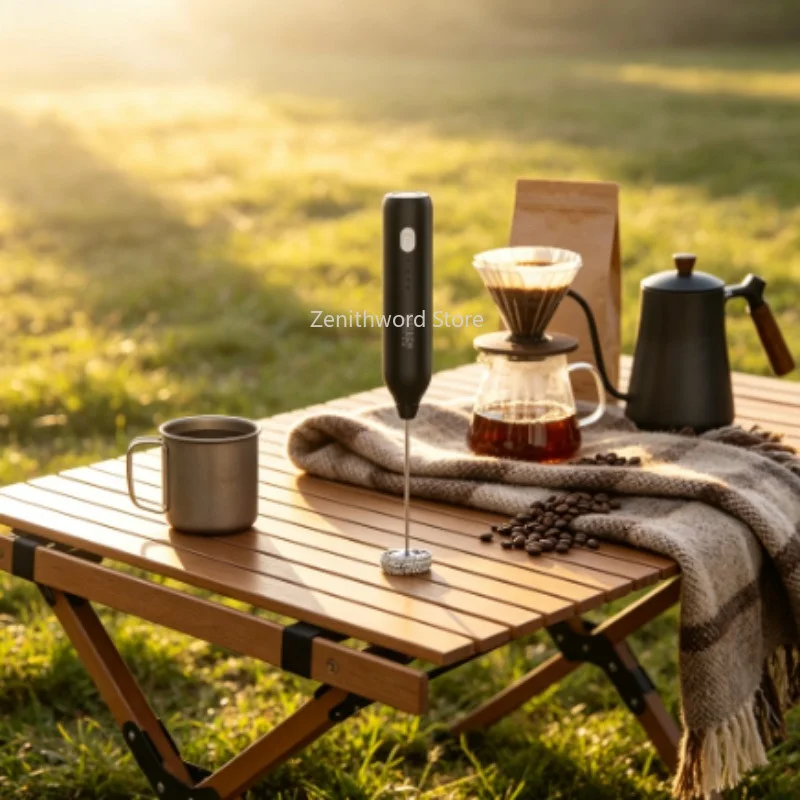 Espumador de Leche Eléctrico Recargable, Portátil, USB-C, 8600 RPM, 3W, para Café, Latte, Cappuccino, Chocolate Caliente, Batidor de Huevos