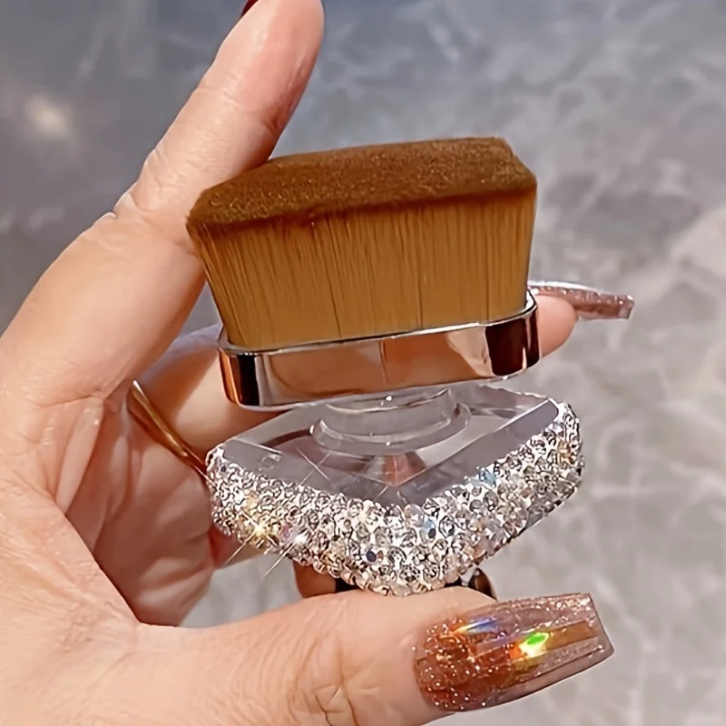 Leichte Luxus multifunktion ale Kunststoff Make-up Pinsel künstliche Diamant Reise tragbare Rouge Pinsel Foundation Pinsel Nagel Staub bru