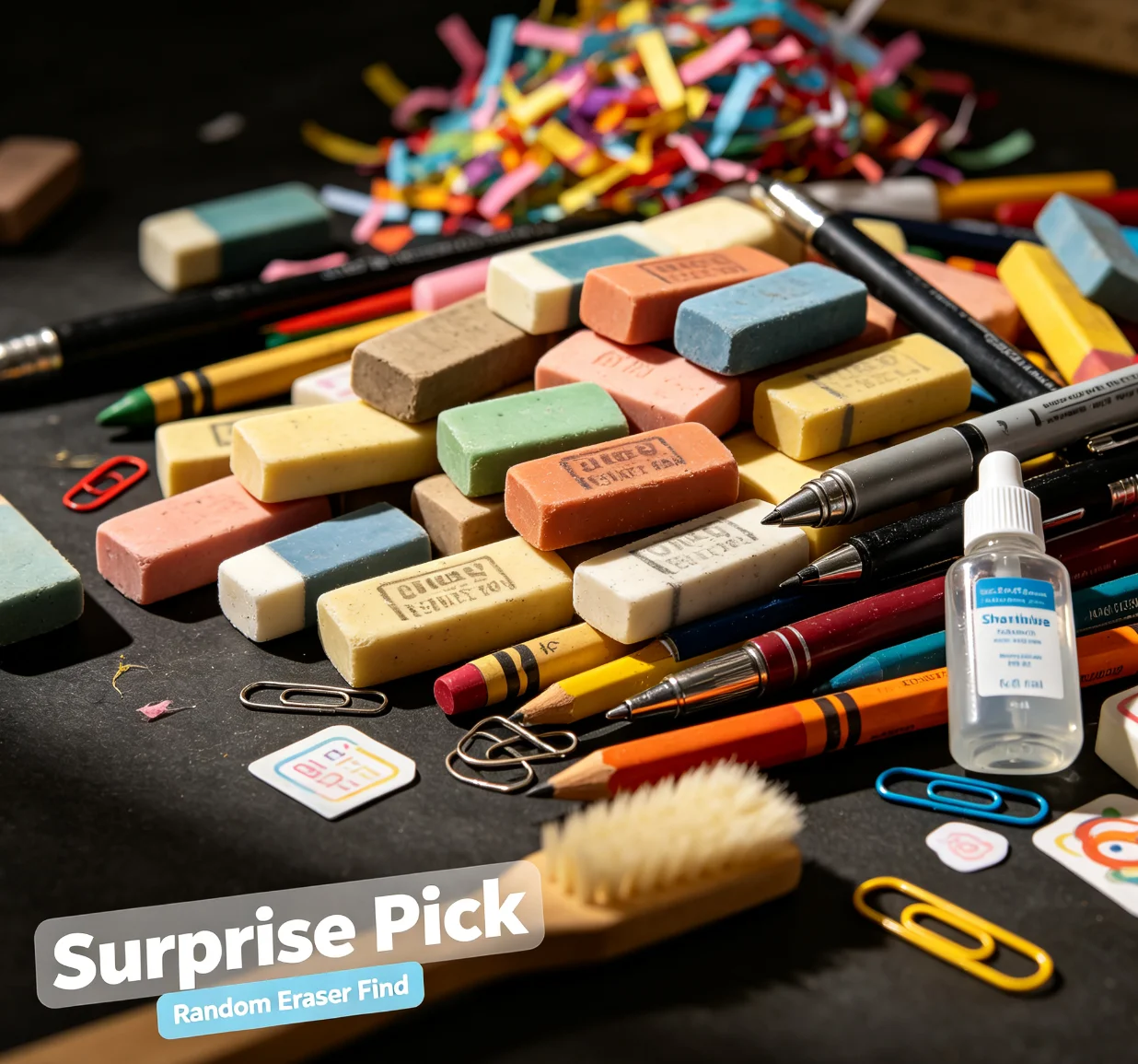 Assorted Novelty Eraser Mystery Blind Box Random Writing Pens Color Wax Crayons Tiny Party Favors Surprise Box