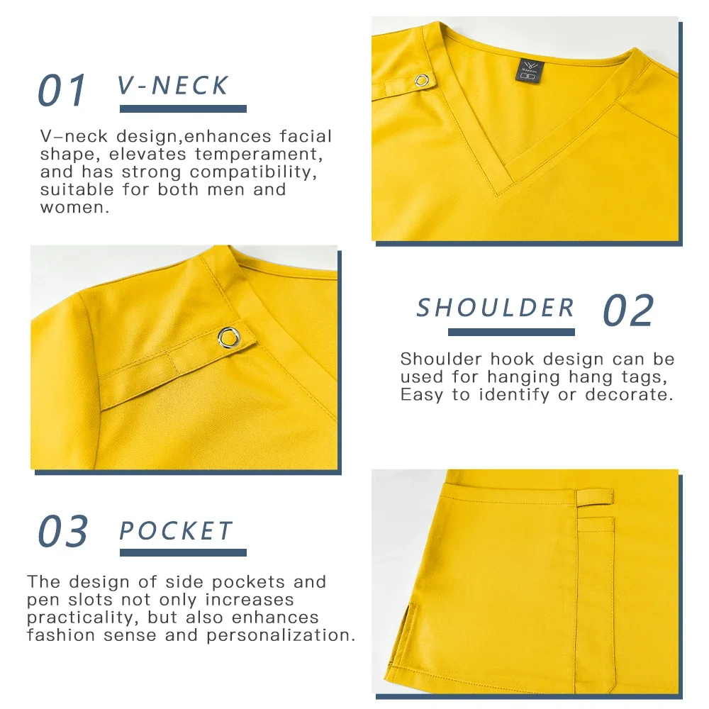 Hochwertige klinische OP-Uniformen für Damen, medizinischer Arzt, Krankenschwester, OP-Bekleidungsset, Schönheitslabor, Arbeitskleidung, Zahnarzt-Overall, Stillanzug