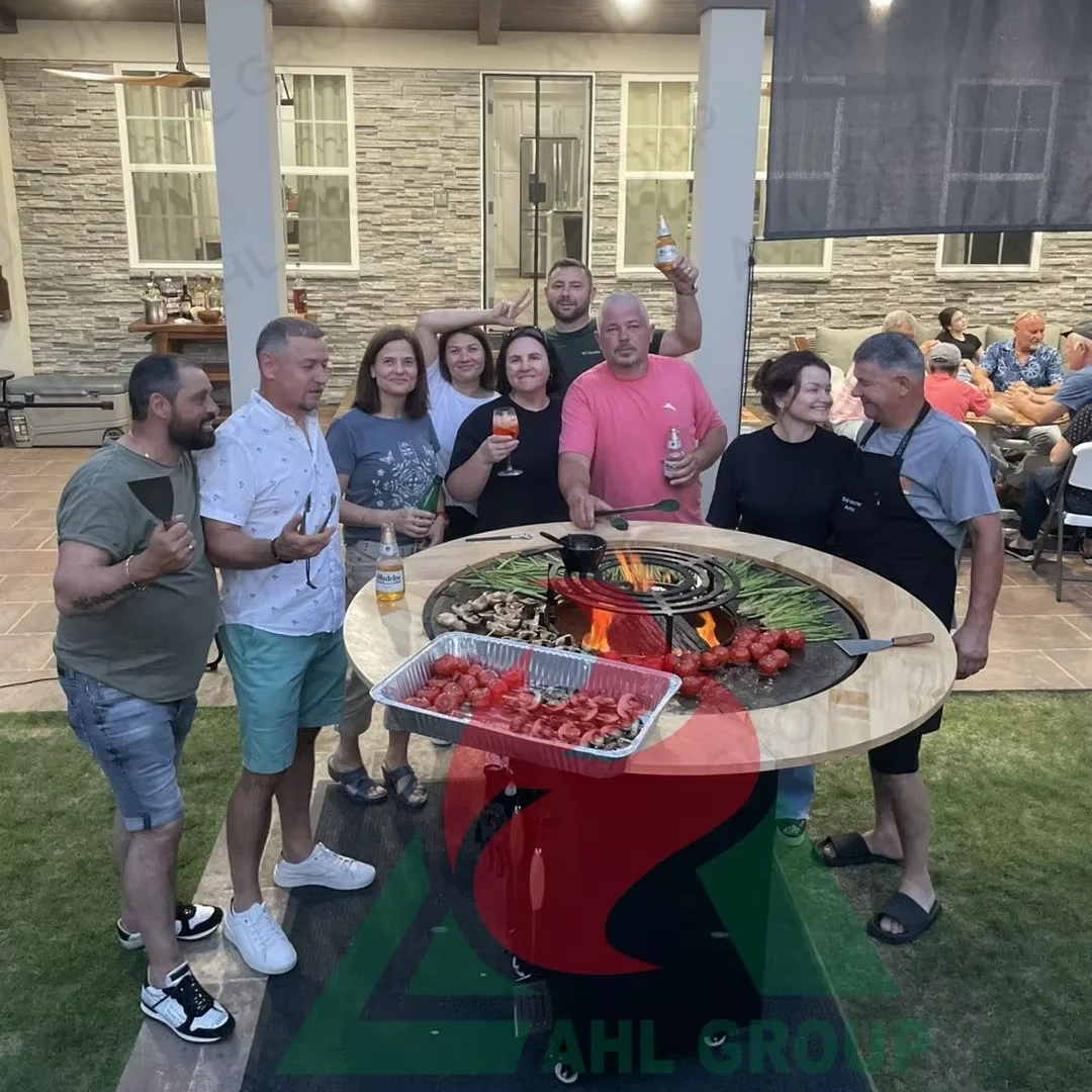 

STLFLarge Outdoor Bbq Grill for Home Party Custom Outdoor Corten Steel Barbecue Grill Wholesale