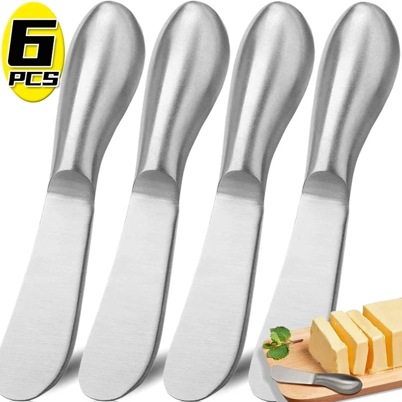 1/6PCS Butter Cutter Stainless Steel Cheese Cutter Multipurpose Bread Jam Chocolate Cream Spreaders Wipe Portable Kitchen Gadget