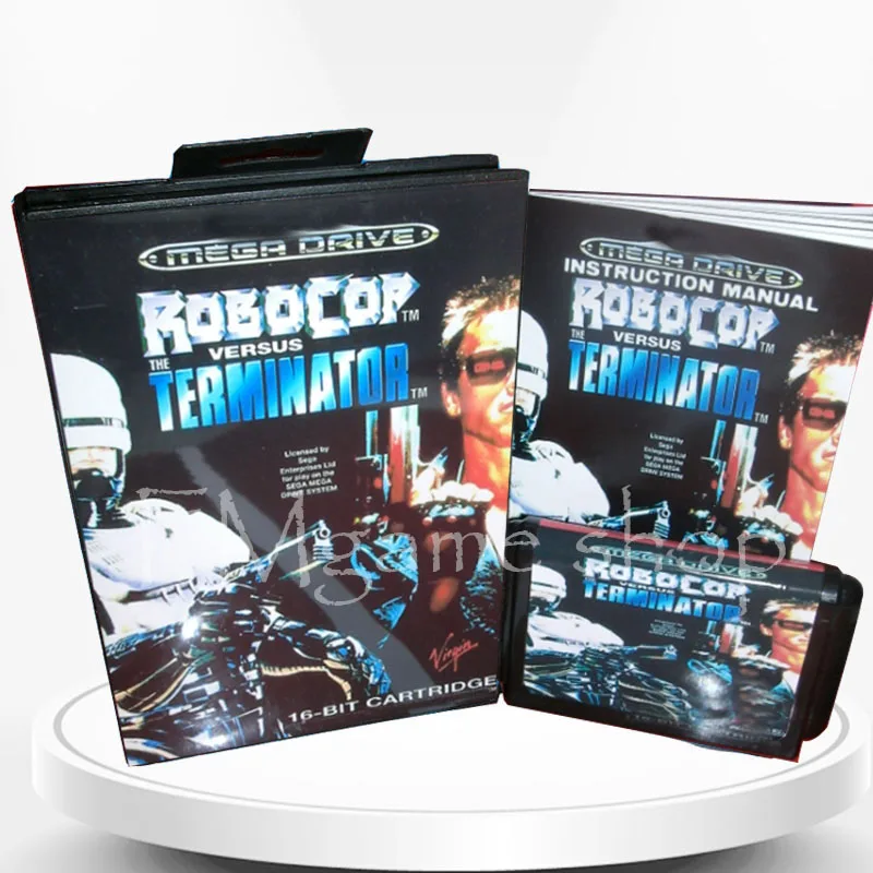 New Arrival RoboCop Versus Termin for 16 bit Video Game For Mega Drive/Genesis EU US/JAP Shell with Card or Boxed or With Manual