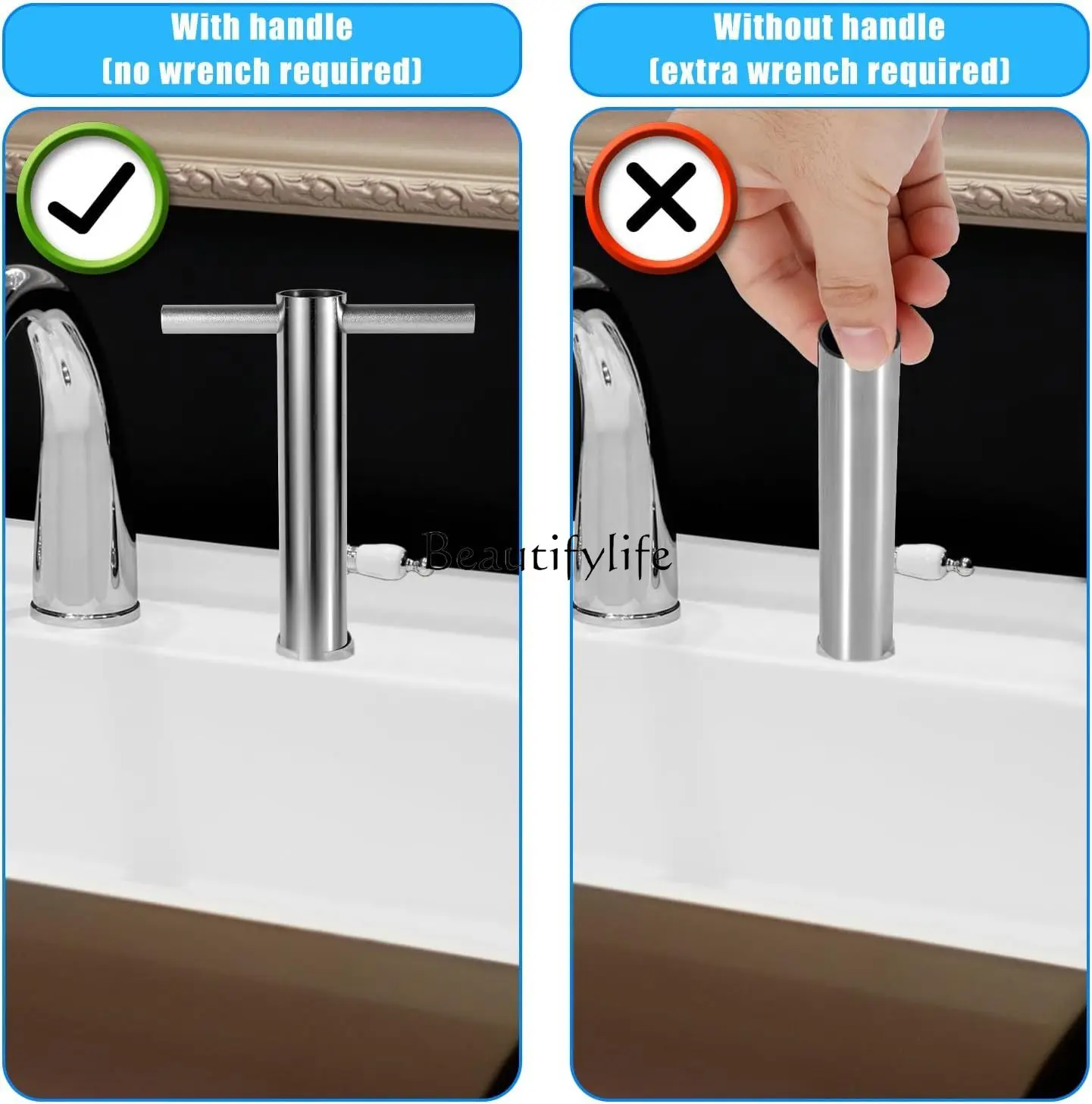Suitable for 1224 1234 1248 Faucet Bath Replacement Tool with Handle Spool Holder Removal Tool