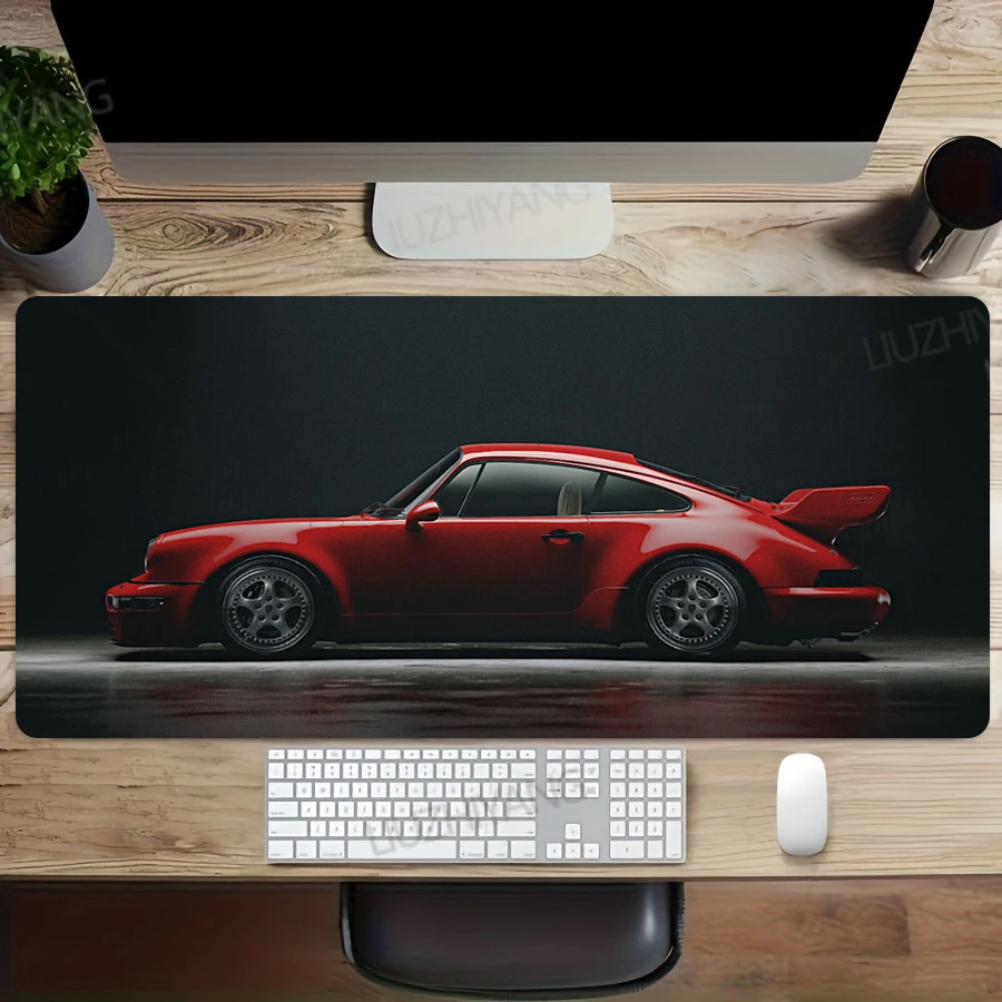 Czarna podkładka pod mysz samochodową na biurko wielofunkcyjna podkładka pod mysz XXL klawiatura wyścigowa podkładki pod mysz do gier komputer biurowy PC Gamer podkładka na biurko — zdjęcie produktu 2