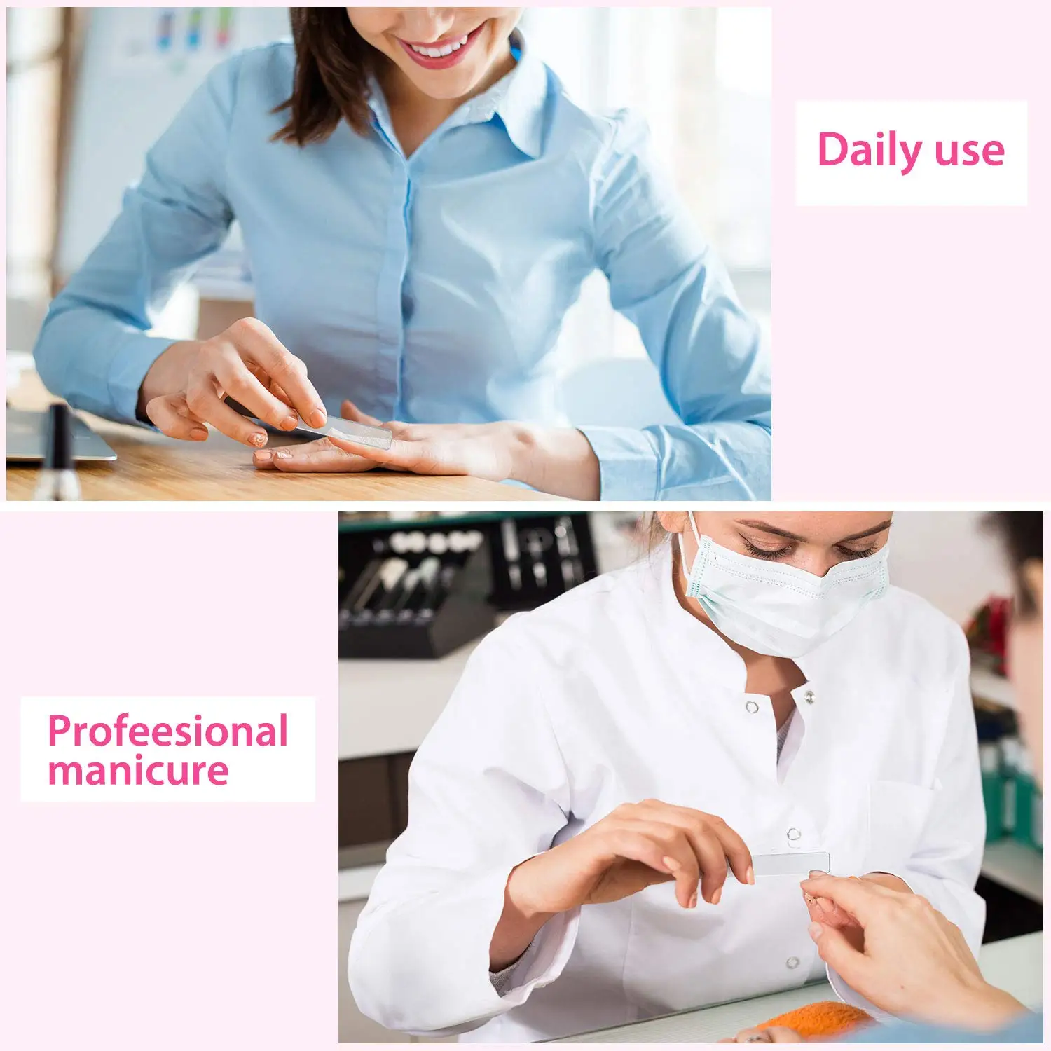 1/2pcs Nano Glass Nail Files Professional Sanding Polishing Files Transparent Nail File Grinding Equipment Manicure Art Tools