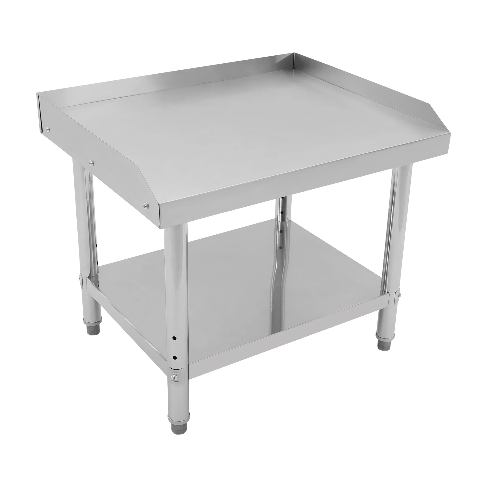 30*24*26in Adjustable Work Table, Stainless Steel Prep Table, Commercial Work Table Suitable for Kitchen, Restaurant, Garage