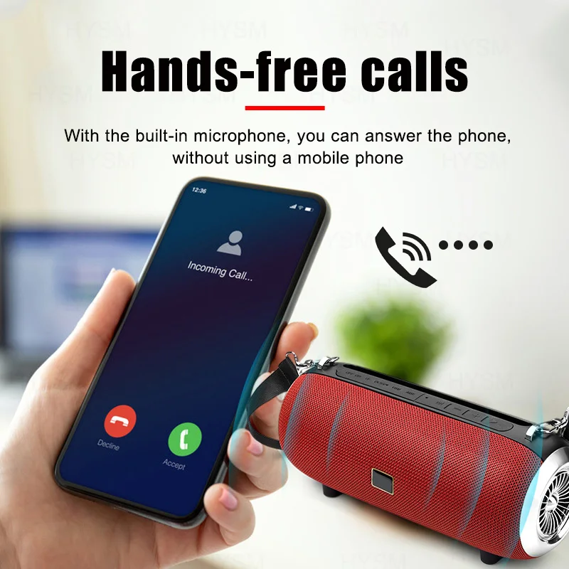5W Bluetooth Doppio Altoparlante Wireless BT 5.0 Colonna Suono esterno Musica portatile caixa de som potente Boombox Con supporto per supporto