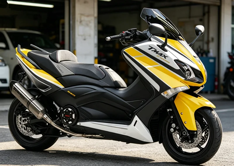 4 Gift New ABS Air Deflector Kit - Suitable for Yamaha Tmax530 models from 2012, 2013, and 2014. Vehicle accessory. Customizable
