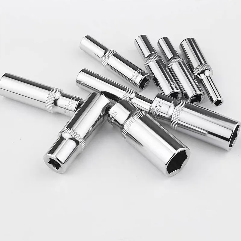 Imagem -02 - Hex Soquete Cabeça Nut Driver Chave de Soquete Adaptador Ratchet Wrench Head 25 mm 50 mm Comprimento Reparação Ferramentas Manuais Unidade
