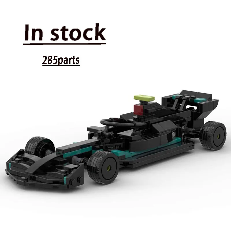 

Конструктор MOC Formula 1 F1 W14, сборка сращивания, модель 285 деталей, креативные строительные блоки NOC, детские игрушки на день рождения