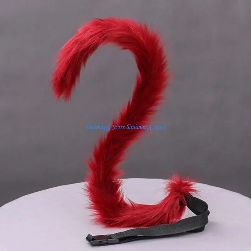 573B 80 سنتيمتر طويل فو الفراء كيتي الذيل للكبار الاطفال رقيق الحيوان الطرف تأثيري حلي #4