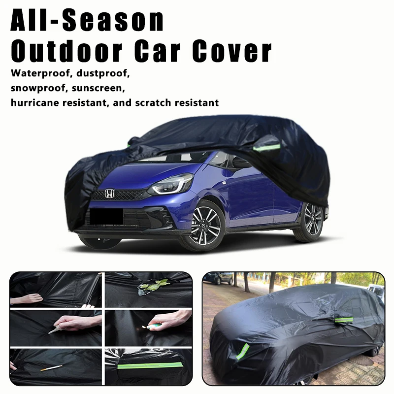 

Автомобильный чехол для Honda Fit Jazz — полная защита на открытом воздухе, водонепроницаемый, пылезащитный, термостойкий, всесезонные внешние аксессуары