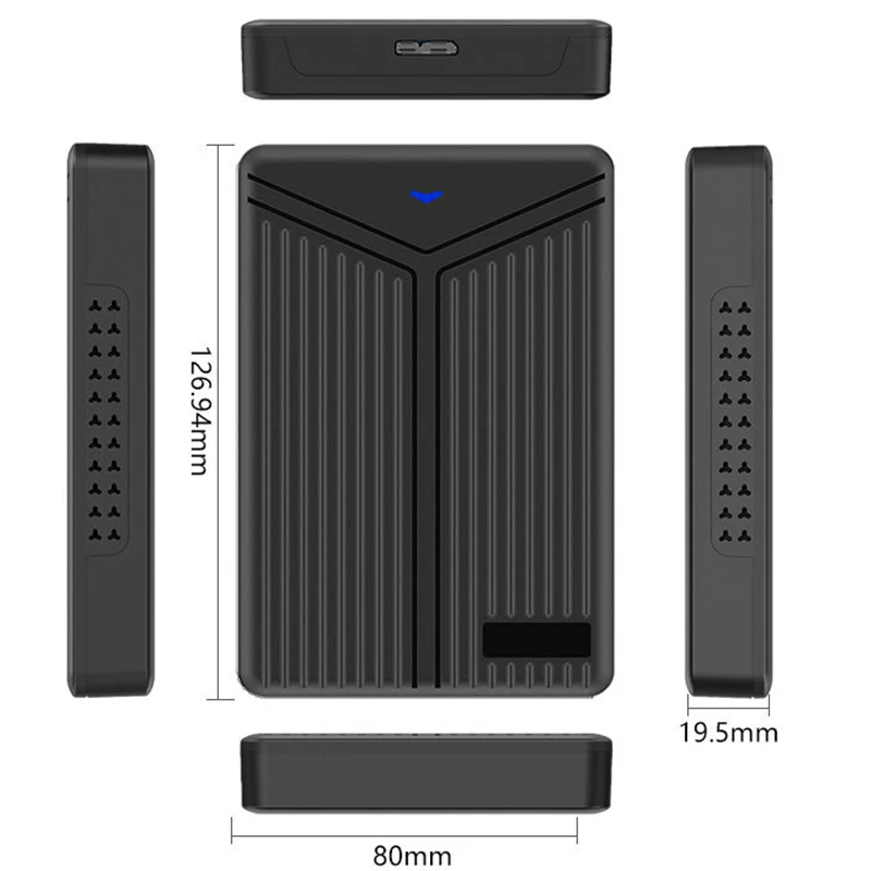 5 unidades 15mm caixa de disco rígido 2,5 polegadas laptop caixa de disco rígido USB 3.0 3.1 caixa de disco rígido móvel