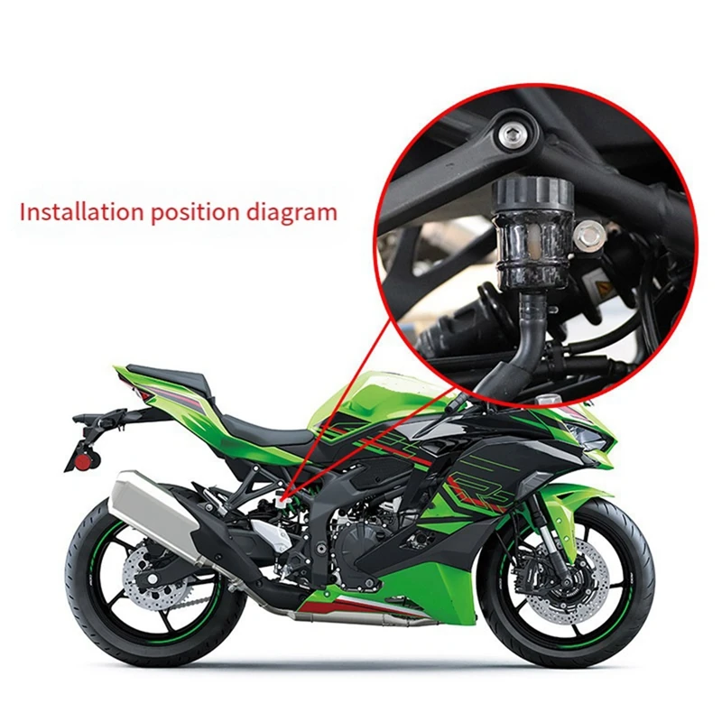 Motorcycle Oil Bottle Cover Engine Oil Filling Coolant Water Bottle Cover For Kawasaki ZX-4R 2024-2023 ZX4R ZX4RR ZX25R