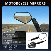 Espejos retrovisores plegables universales para motocicletas, espejos traseros plegables giratorios, espejos laterales para manillar de carretera Westwind, espejos ATV