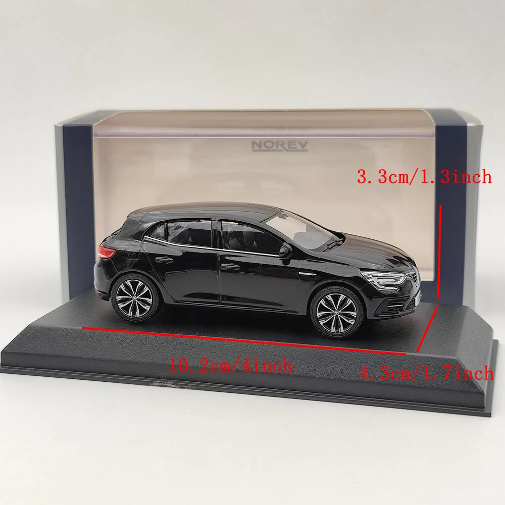 1:43 Norev Megane 2020 Black Diecast Models Car Christmas Gift Limited Collection Toys