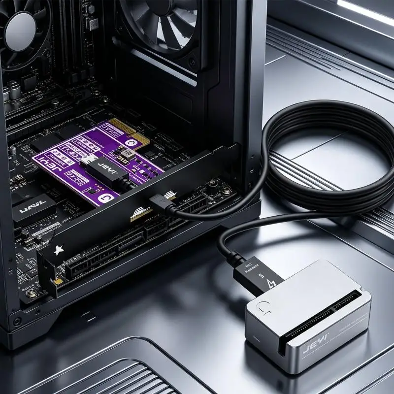 CORA External PCIe Slot Extension with PCIE4.0 Connection and PCIE3.0 Support for Compatible Desktop Boards