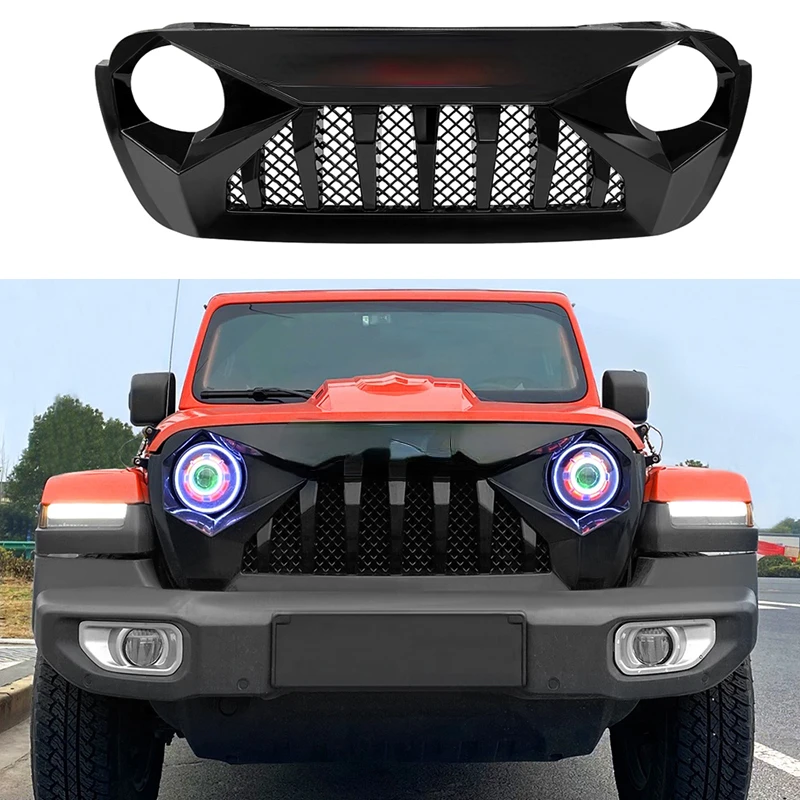 

MATTE BLACK 4X4 OFF-ROAD ACCESSORIES FRONT GRILL FIT FOR JEEP WRANGLER