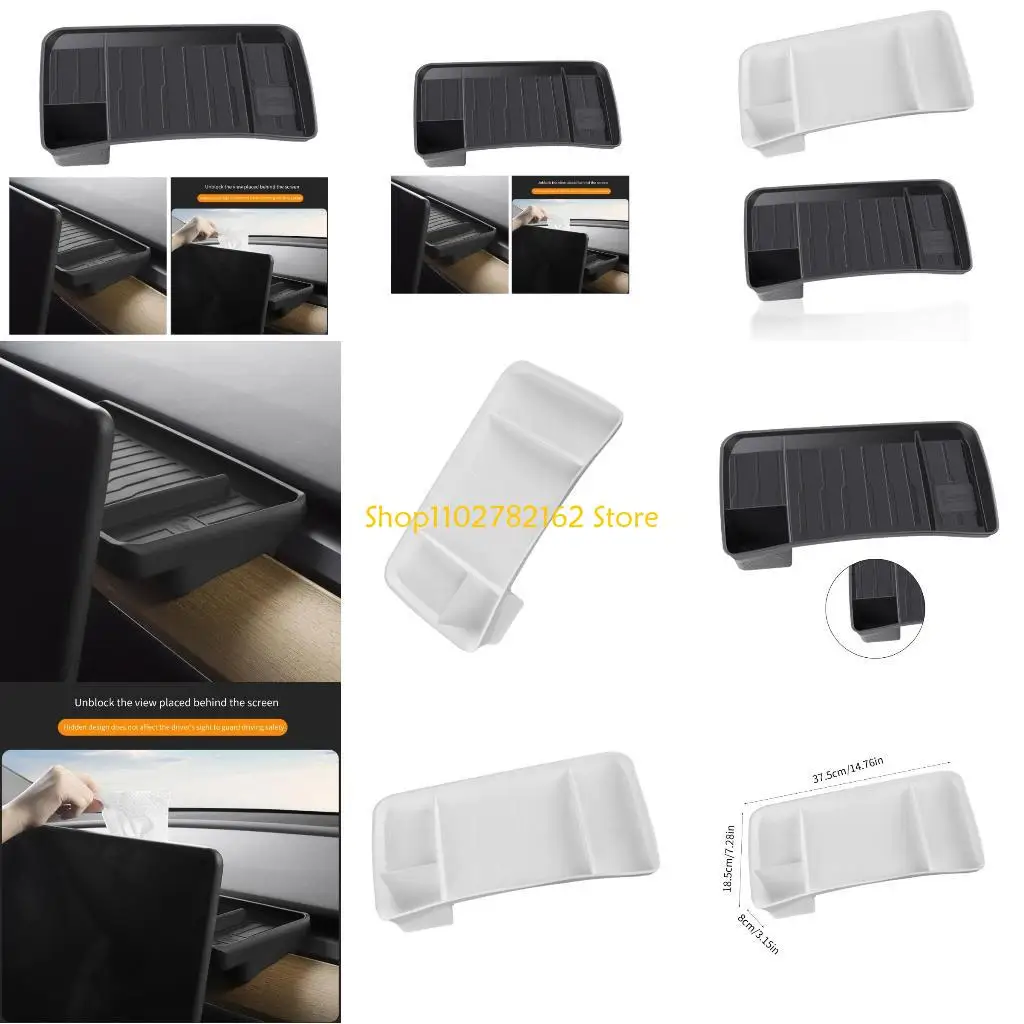 

547B Screen Rear Storage Box Organizers Storage Invisible Tissue Box for