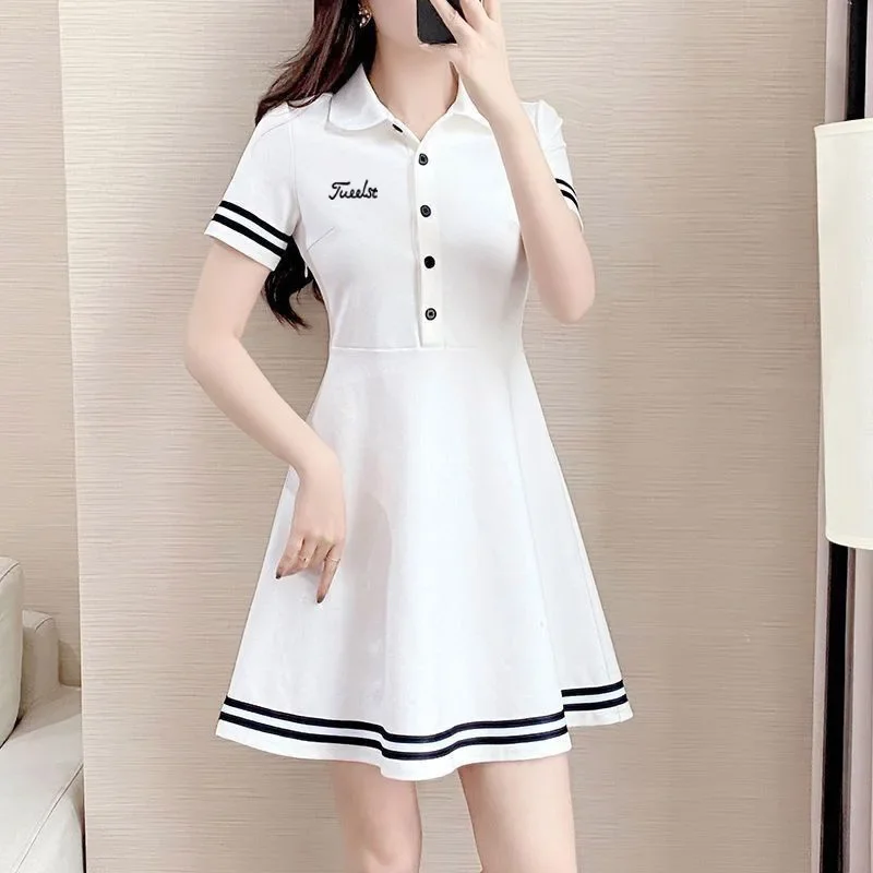 Summer women's sports dress brand women's casual clothing breathable women's slim-fit golf sports skirt skirt sports dress