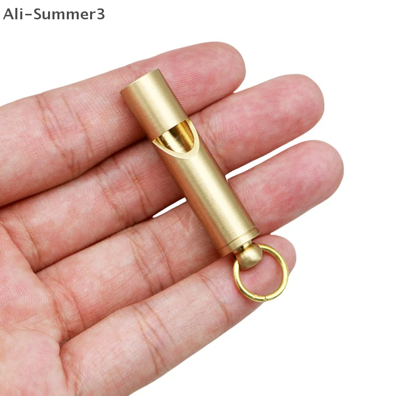 Brass Whistle High Decibel Portable Outdoor Whistle Hiking Camping Life-Saving Whistle Referee Training Whistles Outdoor Gadgets