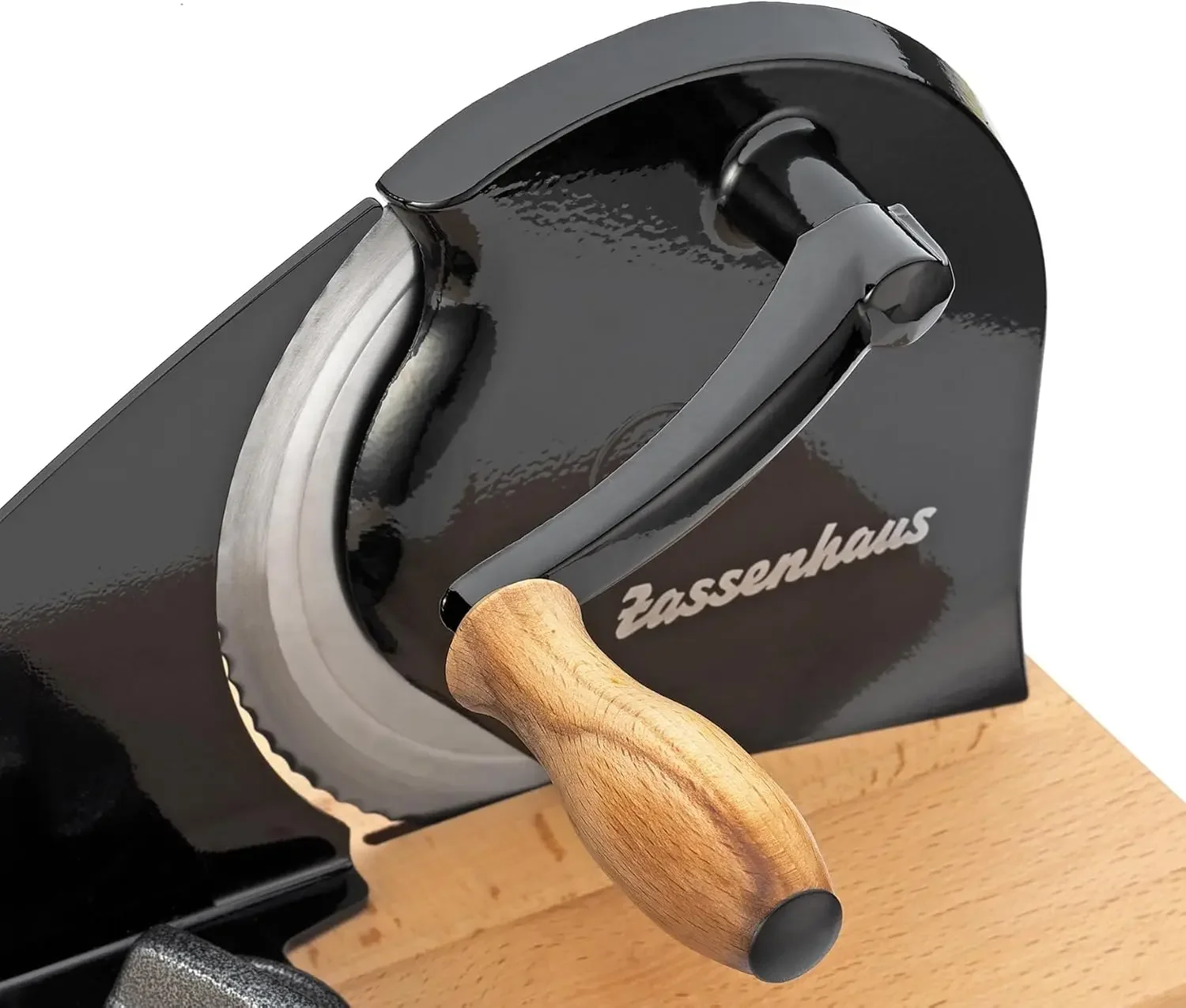 Manual Bread Slicer, Classic Hand Crank Home Bread Slicer (Black) 11.75 Inch by 8 Inch