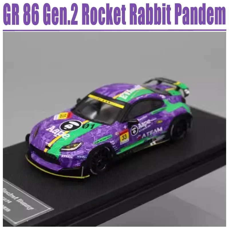 

Fuji 1/64 GR 86 Gen.2 Ракета Кролик Пандем Игрушка из сплава Моторный автомобиль Литая под давлением металлическая модель Подарки