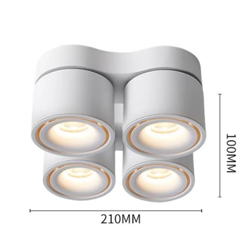 Imagem -05 - Luz de Teto Led Ajustável Downlight Rotativo Lâmpadas Reguláveis para Quarto Interno Luminária 15w 30w 220v