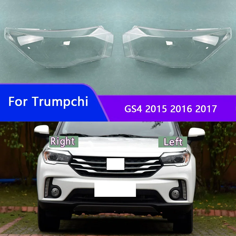 

For Trumpchi GS4 2015 2016 2017 Car Accessories Headlamp Cover Transparent Lampshade Headlight Shell Lens Plexiglass