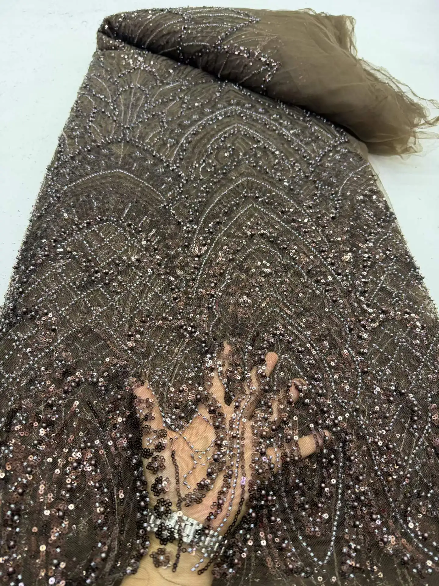 Luxury African Lace Fabric 202 - Embroidery Gradient recension och pris