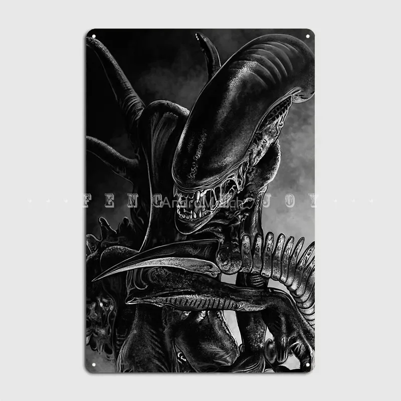 Xenomorph Metal Sign Cinema Kitchen Living Room Classic Wall Decor Tin Sign Poster