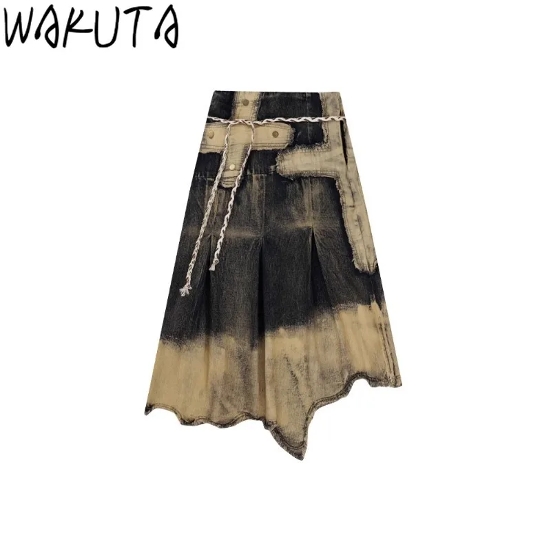 

2024 Solid Fluffy Patchwork Causal Women Skirts Irregular All Match Y2k Skirt Sexy Vintage Chic Fashion Elegant Mujer Faldas