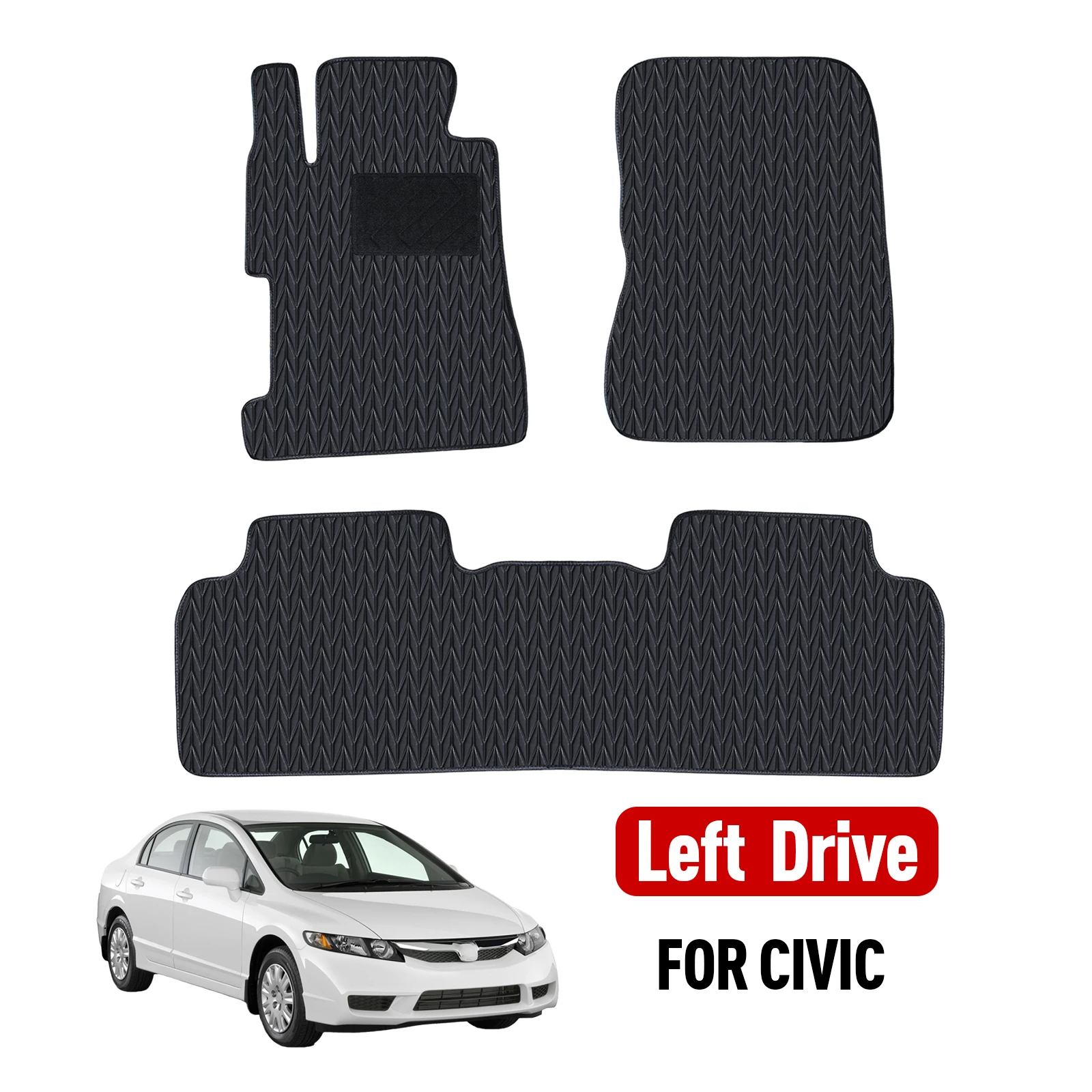 

Custom car floor mat For Honda Civic 2006 2007 2008 2009 2010 2011 Waterproof Pad Car Mats floor Covers Car Accessories