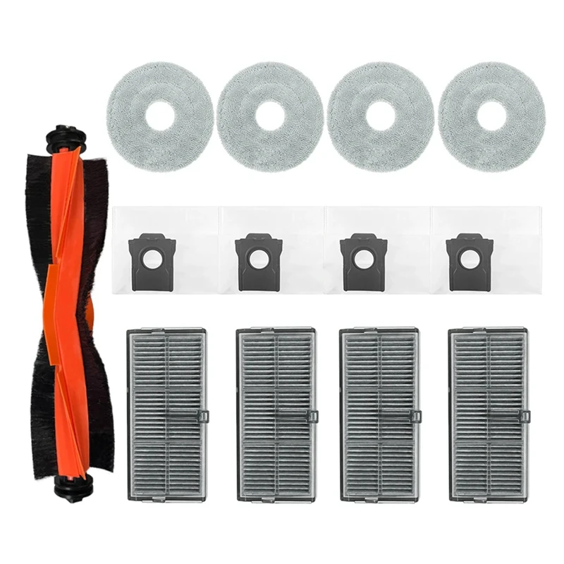 드림봇 X40 프로 울트라, S30 프로 울트라 업그레이드 키트: 롤러 브러시, 헤파 필터, 걸레 천, 먼지 봉투