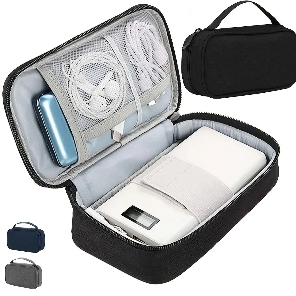 

Electronics Travel Organizer Portable USB Flash Drives Accessories Case Dustproof Cord & Phone Storage Bag