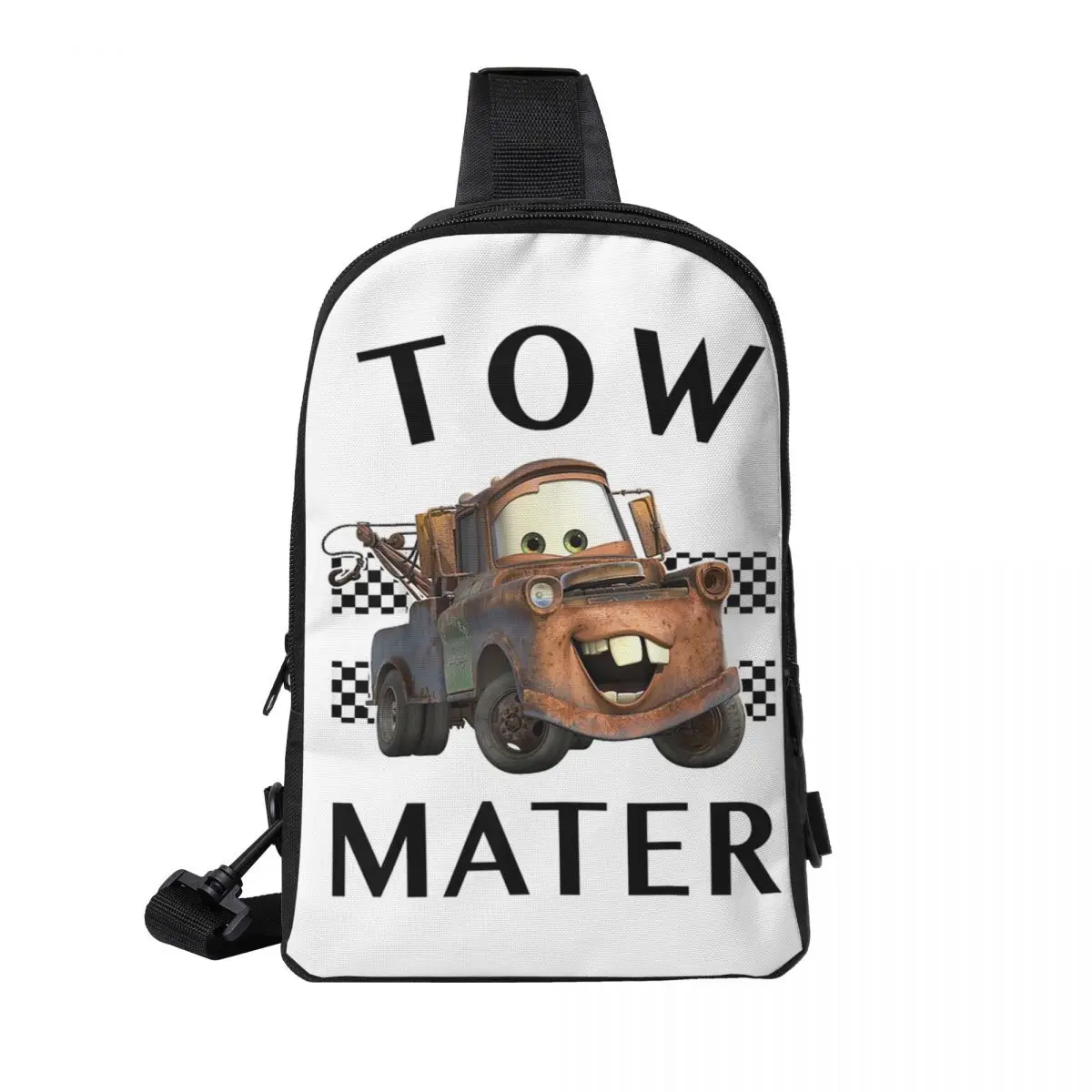 

Tow Mater Chest Bag Men Sling Crossbody Backpack Chest Bag Travel Hiking Daypack Shoulder Bag