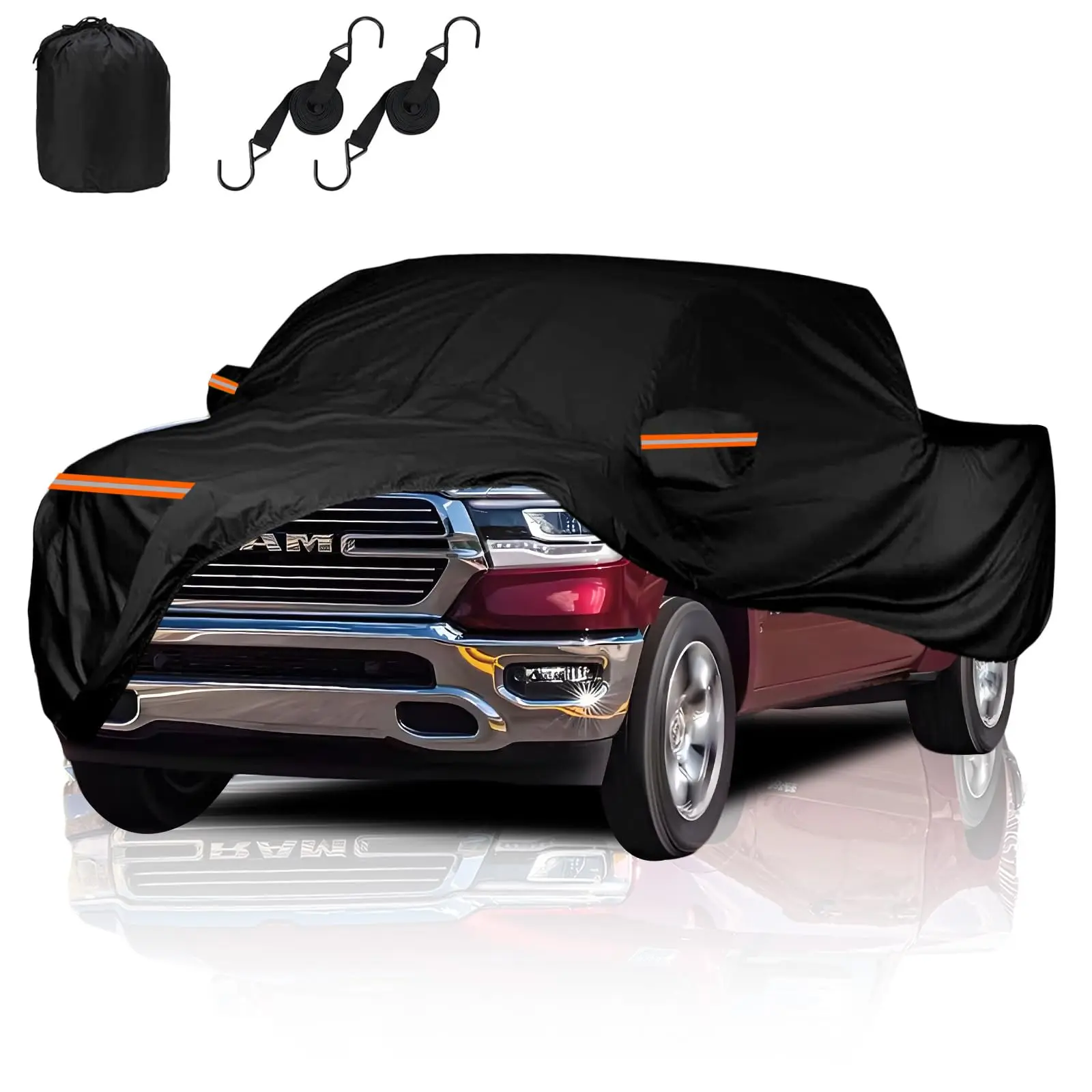 

Waterproof Truck Cover For Ram 1500 2009–2025 Quad Cab 64 Bed & Crew Cab 57/64 Bed – UV Rain Snow Wind Protection