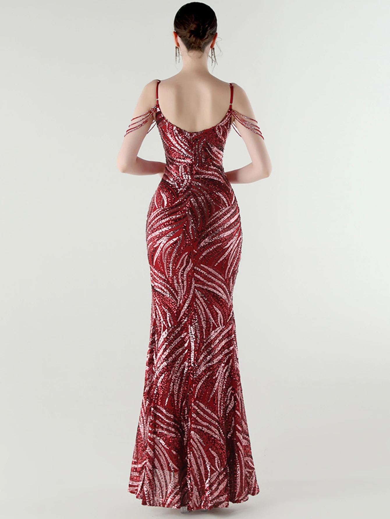 Sexy backless slip schwarz pailletten sommer kleid frauen elegante geburtstag party lange kleider frau luxus prom abendkleider vestido