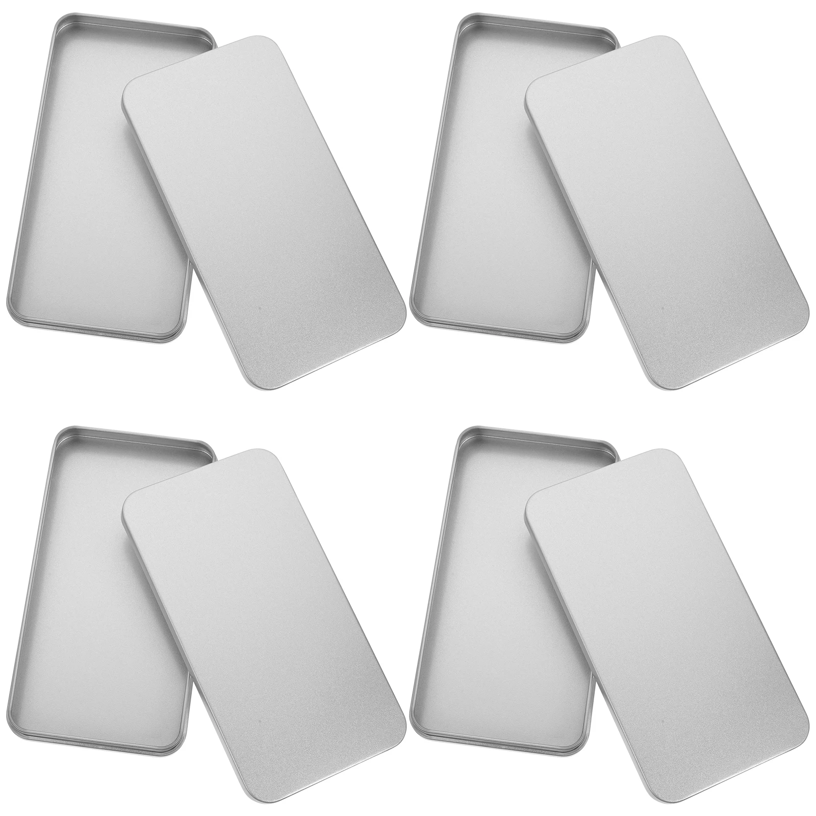 

4 Pcs Glass Tempered Glass Screen Storage Box Screen Storage Box Durable Tinplate Container Lid Phone Protective Case Metal