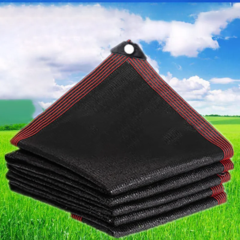 6PIN Black Sunshade Net Anti-UV Plant Cover Mesh Garden Sun Shed Gazebo Awning Outdoor Sun Shade Netting Shading 75%