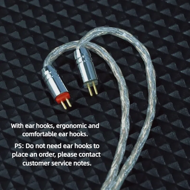 XINHS XH09D 16-adriges 5N-Einzelkristall-versilbertes HiFi-Kopfhörer-Upgrade-Kabel mit 0,78 mm 2PIN/MMCX/TFZ/KZ QDC – Detail 7