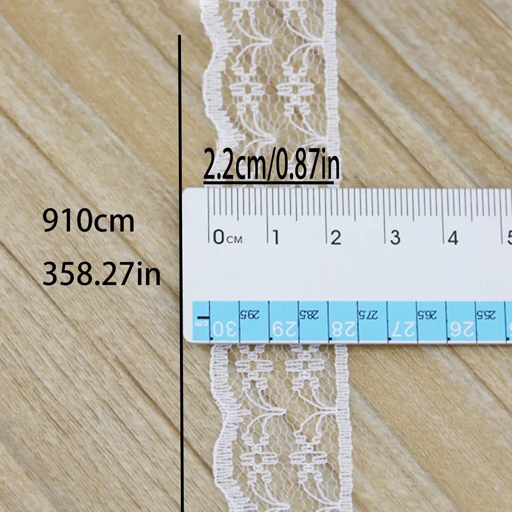 (10 yards/roll) 2.25 centimetri di Pizzo Bianco fabWebbing Decorazione Bel regalo di imballaggio Materiale Del Cotone