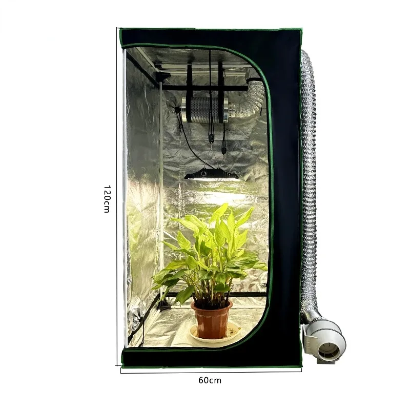 

60*60*160cm Plant tent + Board Plus led GROW LIGHTS S-MD2835 120W+Ventilation complete kit indoor growing system