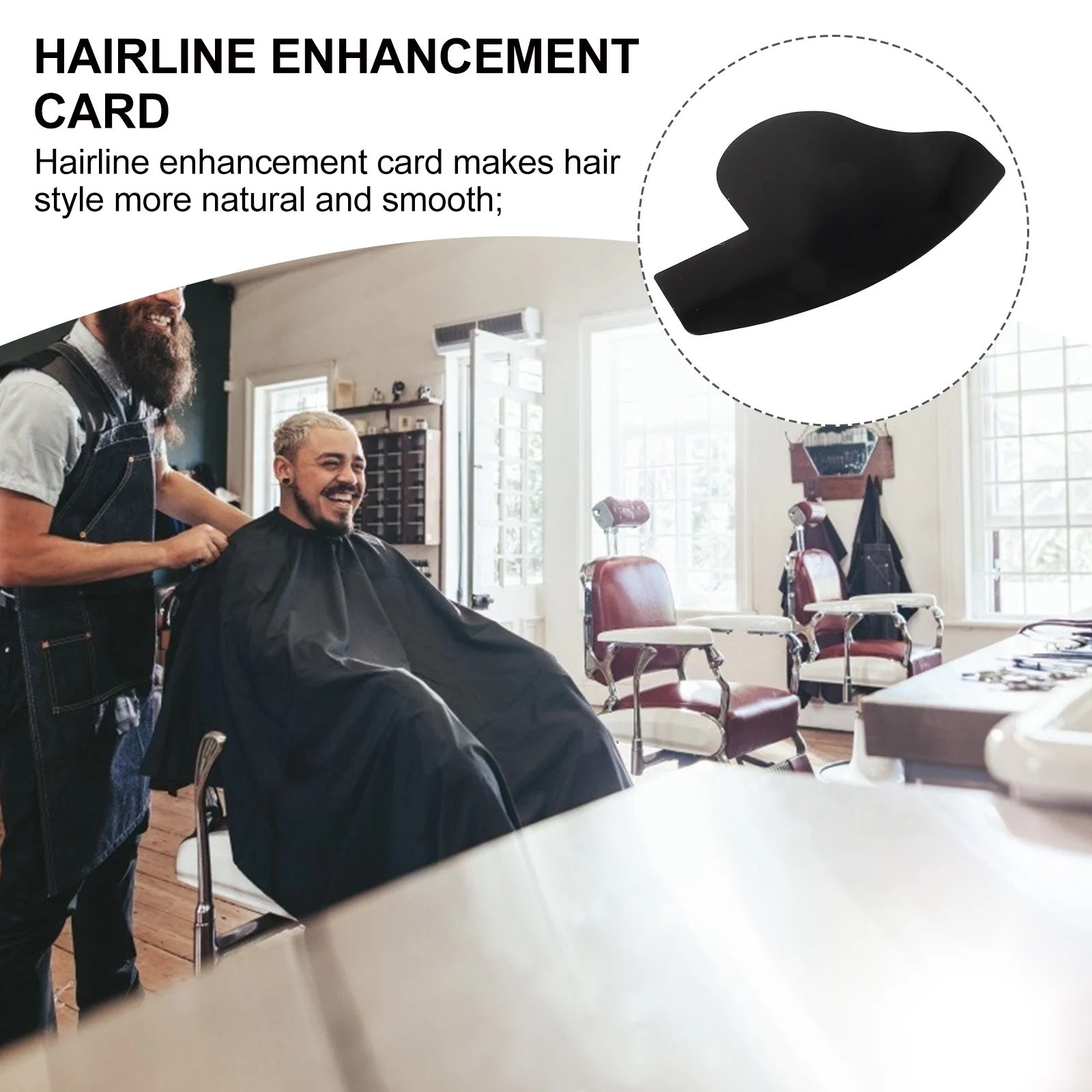 

Card for Barber Styling Tool Seamless Scalp Fit Sharp Edge Home Use Grooming Kit Hair Shaping Guide Fit All