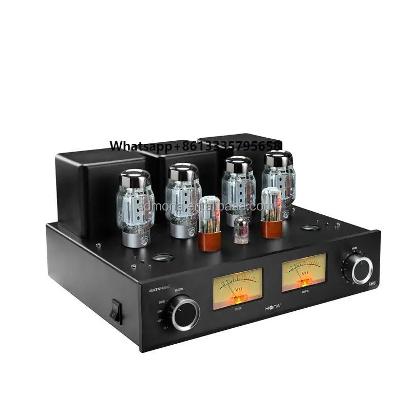 

High Definition Home Amplifier KT88 Hi-Fi Audio 56W*2 Large Capacity Multichannel Switching Power Supply Cost-effective Metal