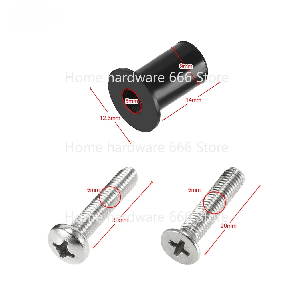 M5 Rubber Well Nuts With Screw Blind Fastener Motorcycle Windscreen Windshield Rivet Kayak Canoe Boat Marine Dinghy Accessories