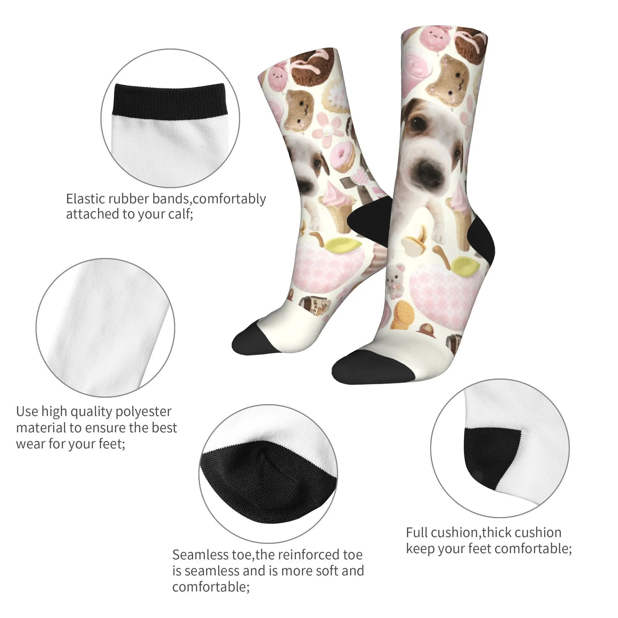 القط ميمي صور الجوارب Harajuku جوارب الخريف عدم الانزلاق النساء الرجال الجوارب تنفس نمط سكيت الجوارب